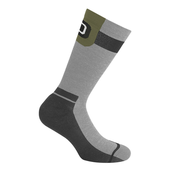 Dots Sock winter socks - light gray melange-army green