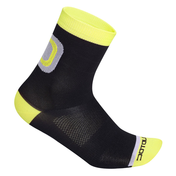 Logo 15 socks - Black yellow fluo