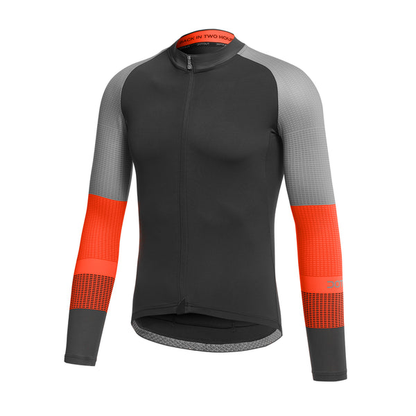 Block long sleeve jersey - Black-Orange