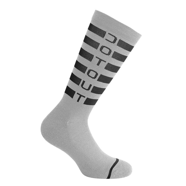 Stripe Sock winter socks - light gray melange-black