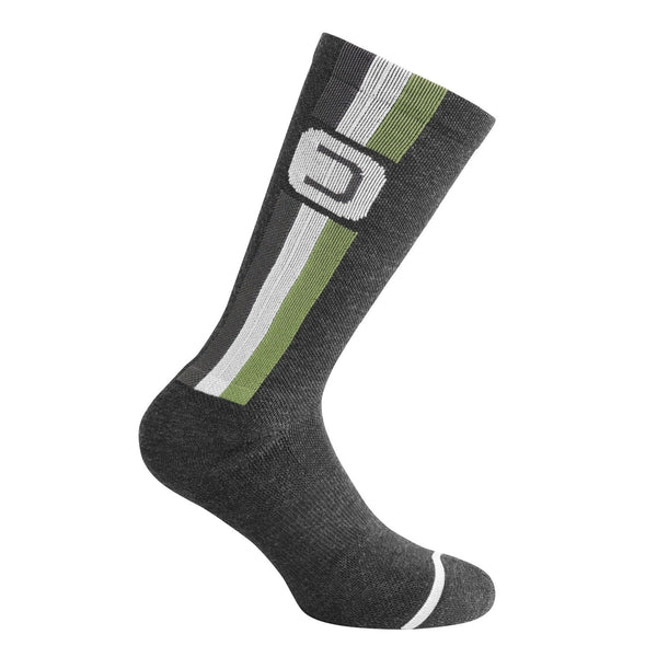Heritage Sock winter socks - dark gray melange-lime