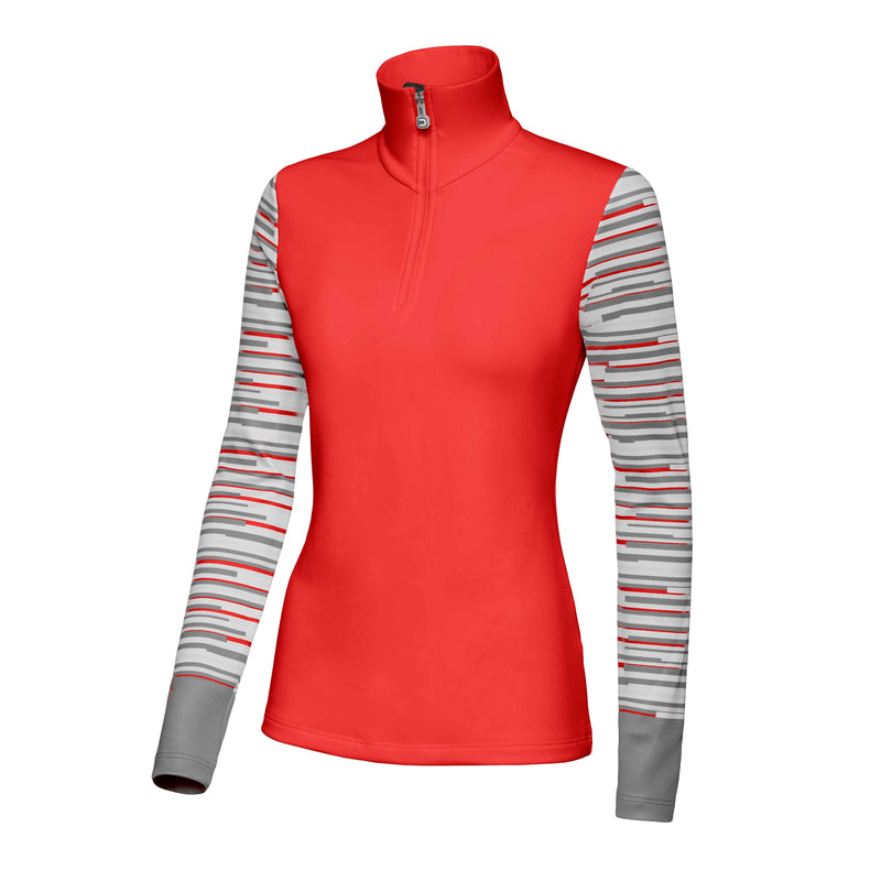 Maglia donna Stripe - Rosso Chinese