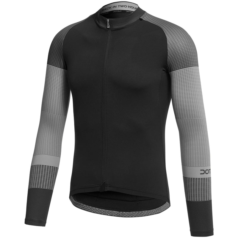 Block Long Sleeves Jersey - Black-Grey