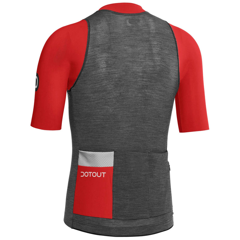 Maglia Elite - Grigio Scuro Melange-Rosso