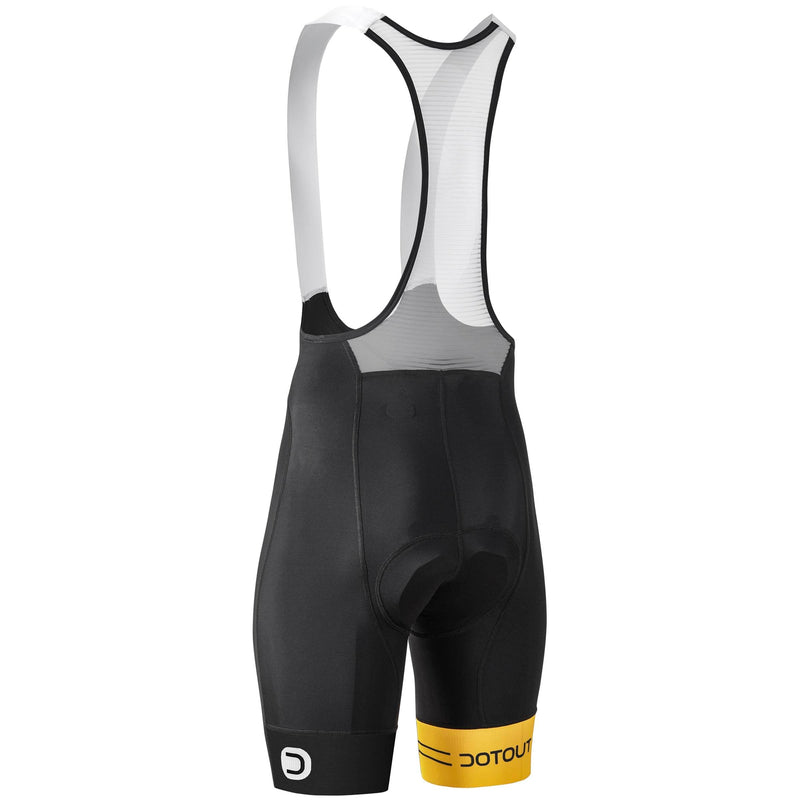 Team bib shorts (Dot Pro pad) - Black-Fluo Yellow