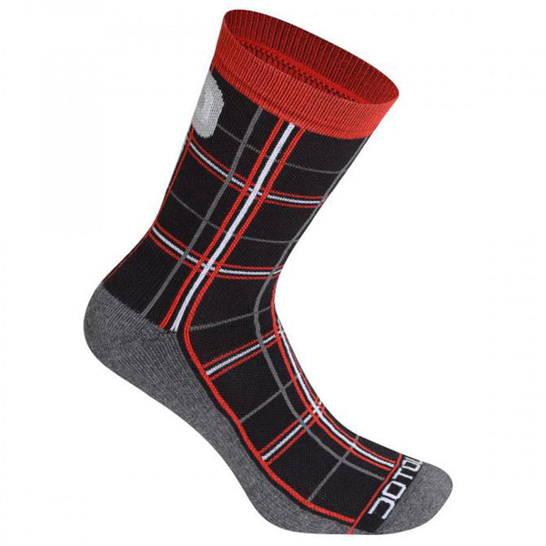 Checked socks - Black red