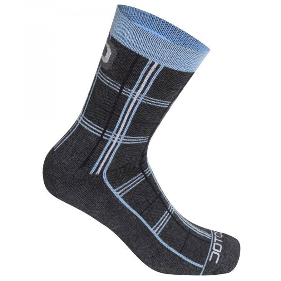 Sock Check Fu Checked Socks - Blue Gray – Dotout