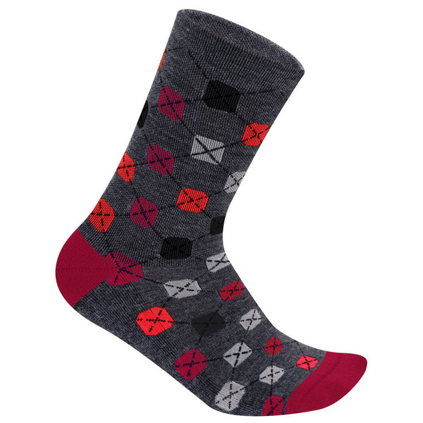 Dots Socks - Gray Red