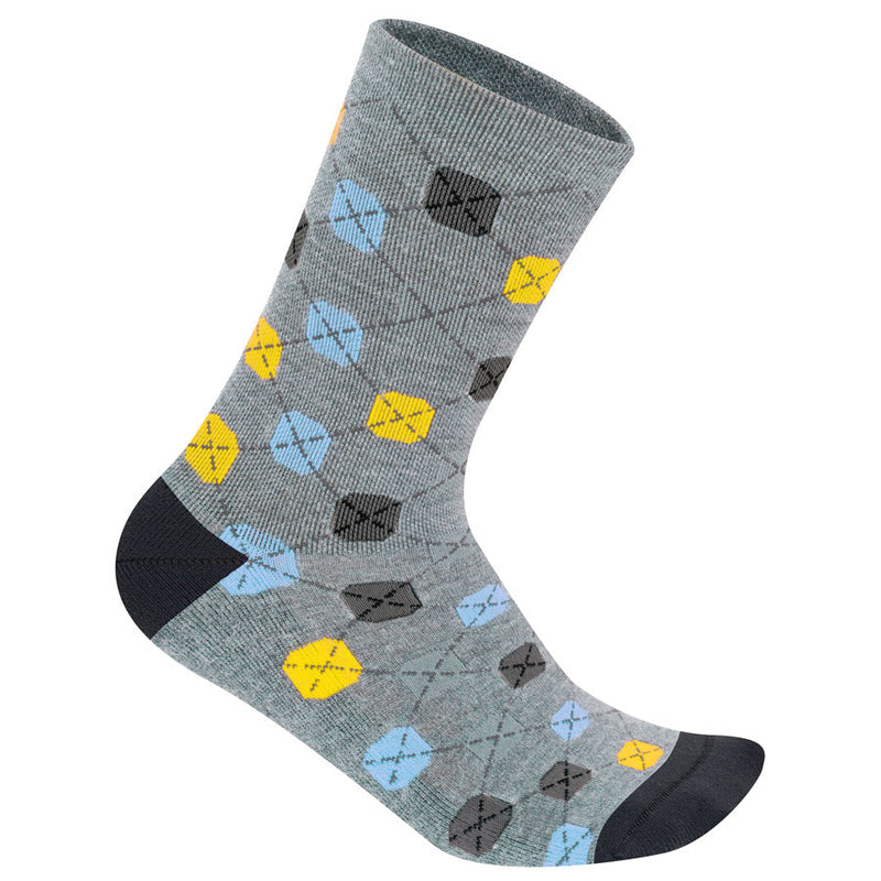 Dots Socks - Gray Yellow Blue