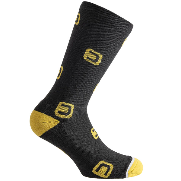 Square Winter Socks - Black Yellow